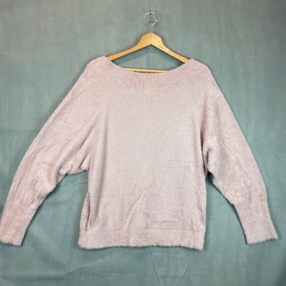 Express Sweater Women’s Large Light Pink Pullover Cozy Top Long Sleeve Casual - Picture 5 of 7